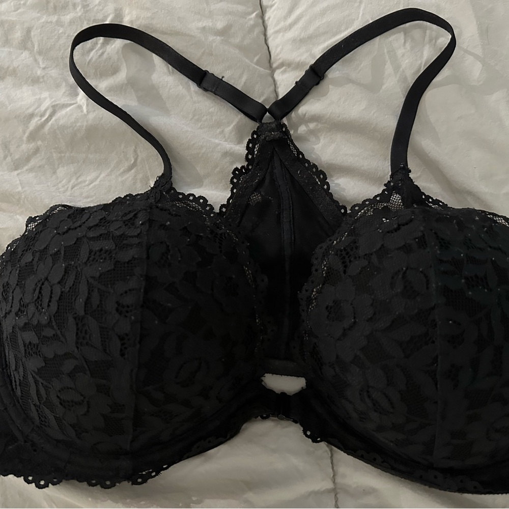 PINK Victoria's Secret Black Lace Underwire Bra